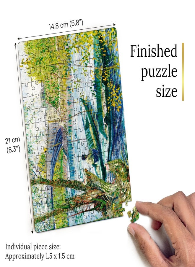 91Knots Vincent Van Gogh's-Fishing in Spring Wooden Jigsaw Puzzle (140 Pieces) for Adults and Kids-Masterstroke Collection | Brain Booster Games & Toys for Above 5+ Years | Board Game for Teenager - Image 5